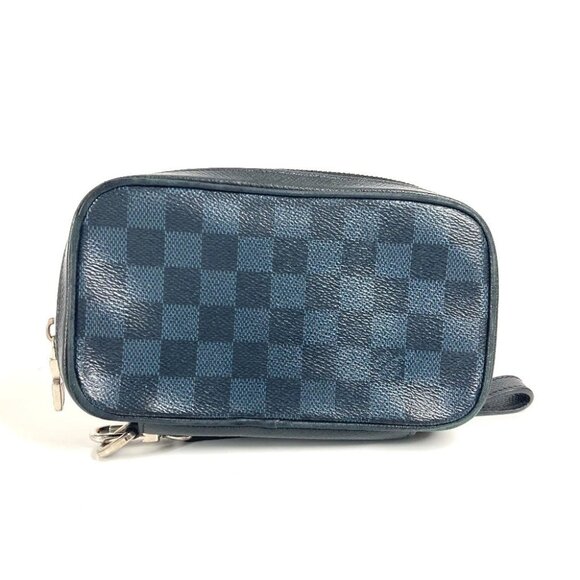 LOUIS VUITTON N63504 Damier Cobalt Portefeuille Zippy Soft Bag Pouch Clutch - Picture 1 of 16